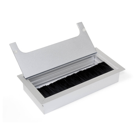 Przepust na przewody Quadrum Anodowany mat 159x80 mm 1szt. Emuca