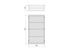 Szuflada w postaci kosza drucianego do szaf i garderoby Quartz, 740mm (M90), Stal, Tytanowy