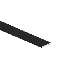 Profil maskujący Channel Placard 74 do dolnej szyny o długości 3,9m, cięta na 2,9m + reszta długości, Aluminium, Malowany na czarno