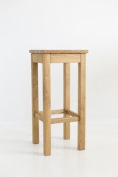 Stołek drewniany dębowy mat wysokość 45 cm x 30cm x 30cm