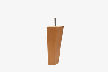 Noga bukowa surowa trapez z gwintem FI 8 - 35 cm