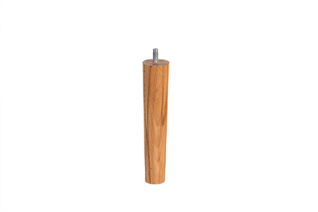 Noga bukowa surowa wysokość 360mm z gwintem fi8