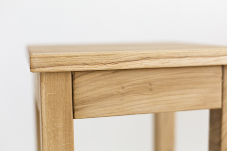 Stołek drewniany dębowy mat wysokość 75 cm x 30cm x 30cm