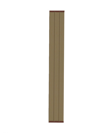 Aluminiowy brązowy kpl. uchwytów w zestawie z 3 ruchomymi deskami o długości 220 cm montowanych w pionie lub poziomie na listwie z możliwością łączenia o długości 28,8 cm