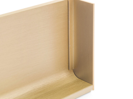Zaślepka do górnego profilu Gola do mebli kuchennych , Prawa, Aluminium, Złoty anodowany