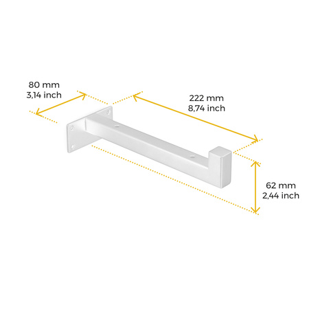 Wspornik do półki Shelf Stal Biały Emuca 1 kpl