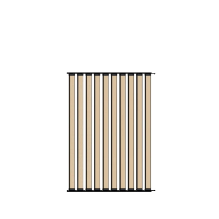 Ścianka ruchoma o szerokości 960mm i wysokości 1330mm System aluminiowy czarny i 10 desek sosnowych surowych