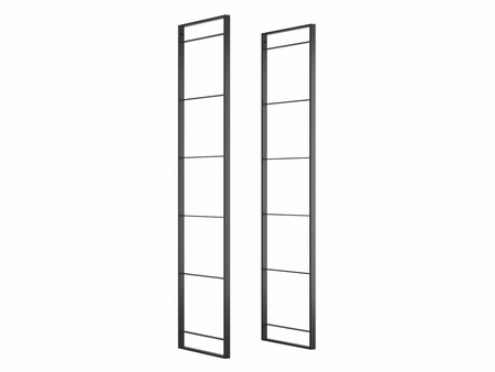 Stalowy stelaż do szafki czarny wysokość 1790 mm Ladder w zestawie z 6 dębowymi półkami  