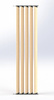 Ścianka ruchoma o szerokości 1430mm i wysokości 1920mm System aluminiowy antracyt i 20 desek sosnowych surowych