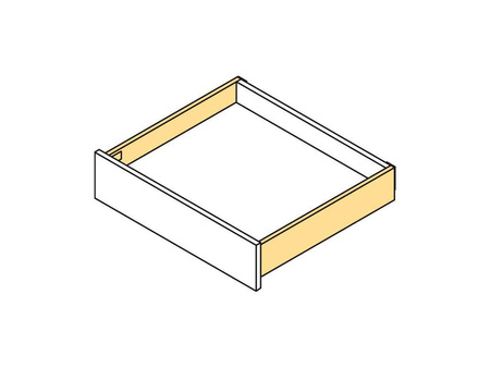 Szuflada Emuca L-550 H-93 Niska z systemem cichego domyku Biała zewnętrzna 40 kg Vertex 3D