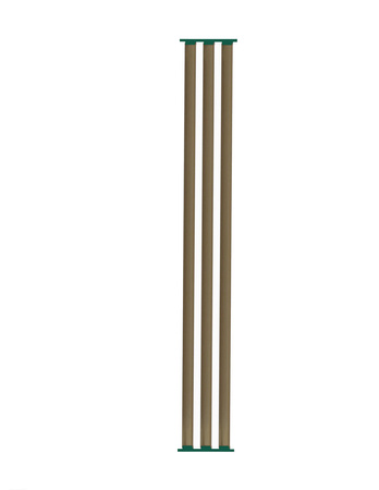 Aluminiowy zielony kpl. uchwytów w zestawie z 3 ruchomymi deskami o długości 170 cm montowanych w pionie lub poziomie na listwie z możliwością łączenia o długości 28,8 cm