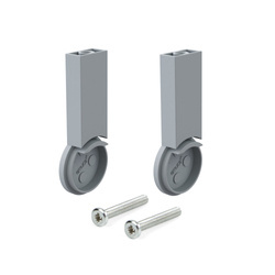 Zestaw uchwytów do drążka Ø28 Anodowany mat Emuca