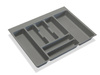 Wkład na sztućce do szuflady Optima 70x50 cm Emuca Szary antracyt wymiar 636x475mm