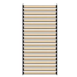 Ścianka ruchoma o szerokości 930mm i wysokości 1920mm 4 XSystem aluminiowy antracytowy i 20 desek sosnowych surowych