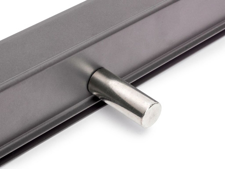 Rama z cichym domykiem i prowadnicami z pełnym wysuwem do akcesoriów meblowych Quartz, 662-688mm, Aluminium i plastik, Tytanowy