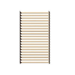 Ścianka ruchoma o wysokości 1920mm i szerokości 1235mm 4 XSystem aluminiowy brązowy i 20 desek sosnowych surowych