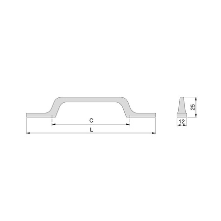 Uchwyt meblowy Osaka rozstaw 128 mm Emuca