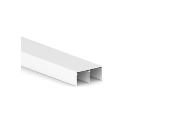 Tor górny jezdny do drzwi przesuwnych Placard 74 o długości 2,35m, cięty na długość 1,95m + reszta, Aluminium, Malowany na biało