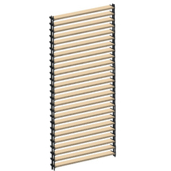 Ścianka ruchoma o wysokości 2400mm i szerokości 1535mm 5 XSystem aluminiowy antracytowy i 25 desek sosnowych surowych