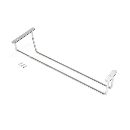 Uchwyt na kieliszki chromowany o długości 34 cm