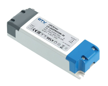 Zasilacz LED PRO 12V, 33W, moc wejściowa 220-240VAC, IP20